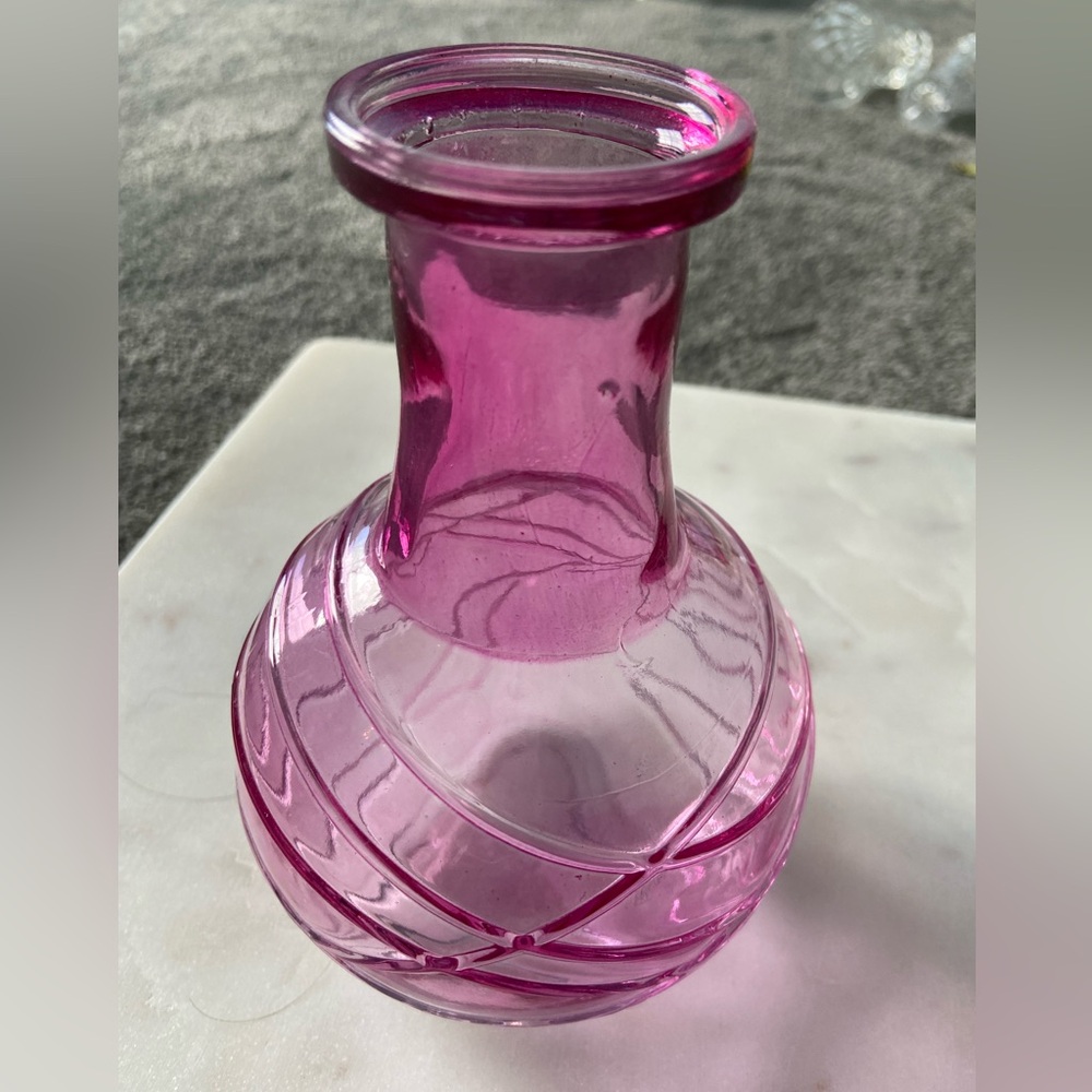 Elegant Pink Glass Vase